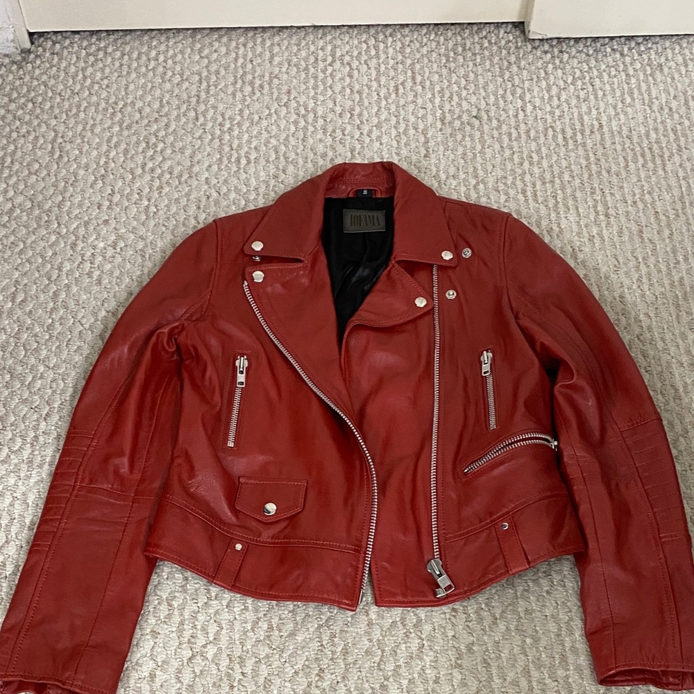 Jofama Red Leather Jacket